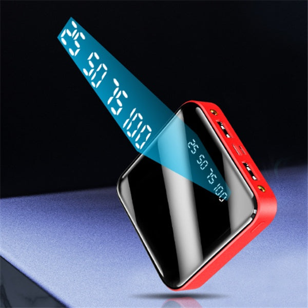 Power Up Your Life with the 20000mAh Mini Mirror Digital Display Power Bank